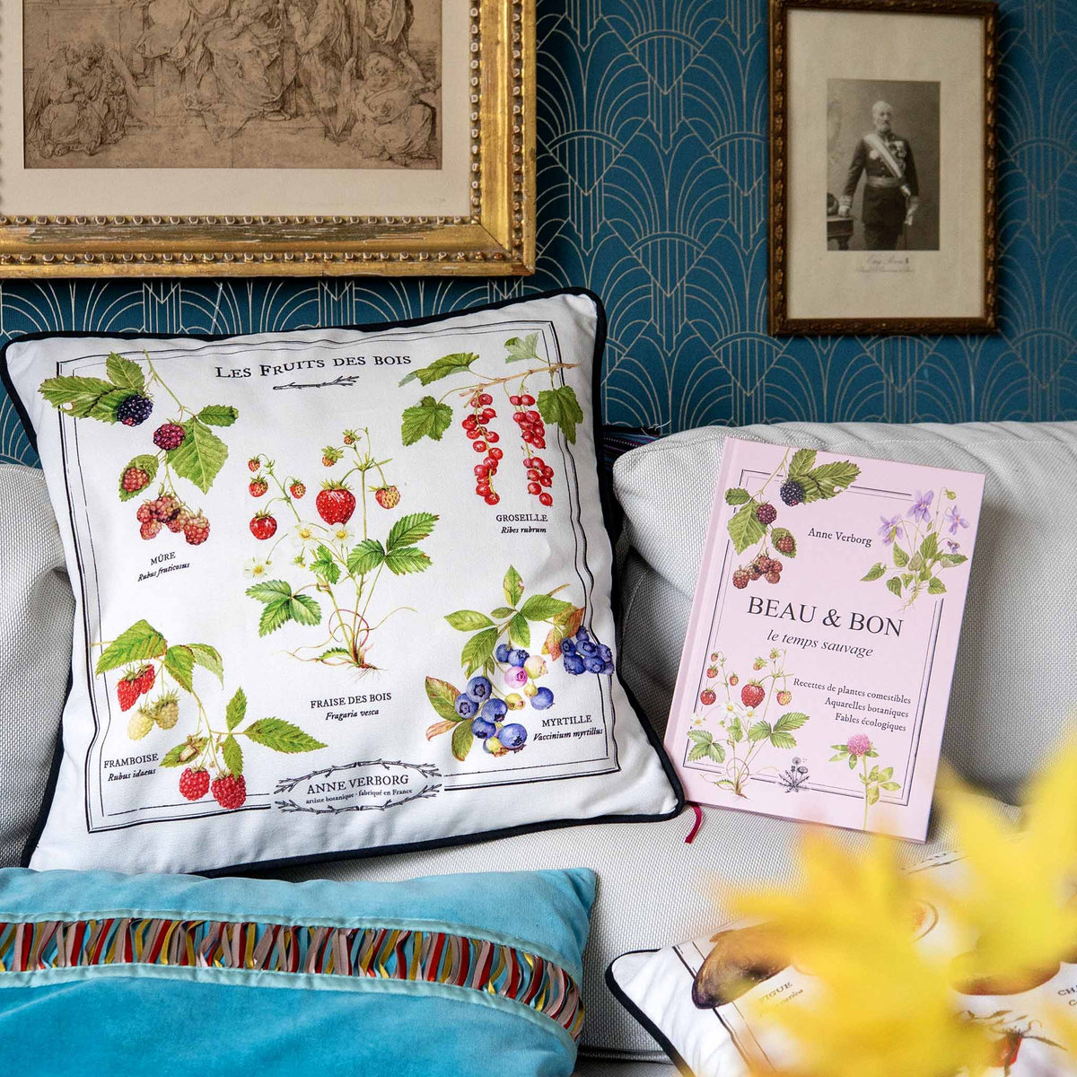 Coffret cosy : livre + coussin botanique