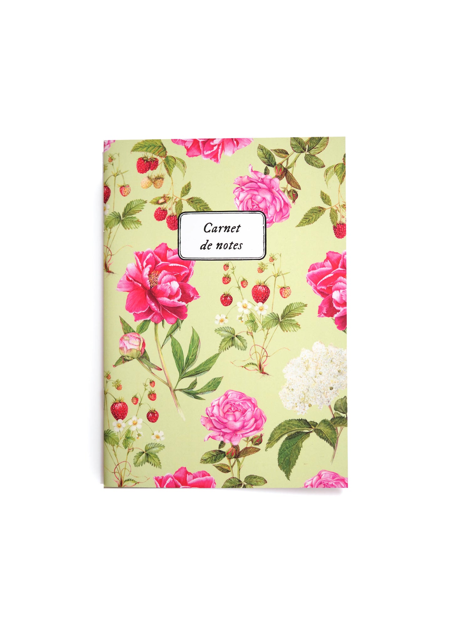 Carnet botanique à fleurs vert