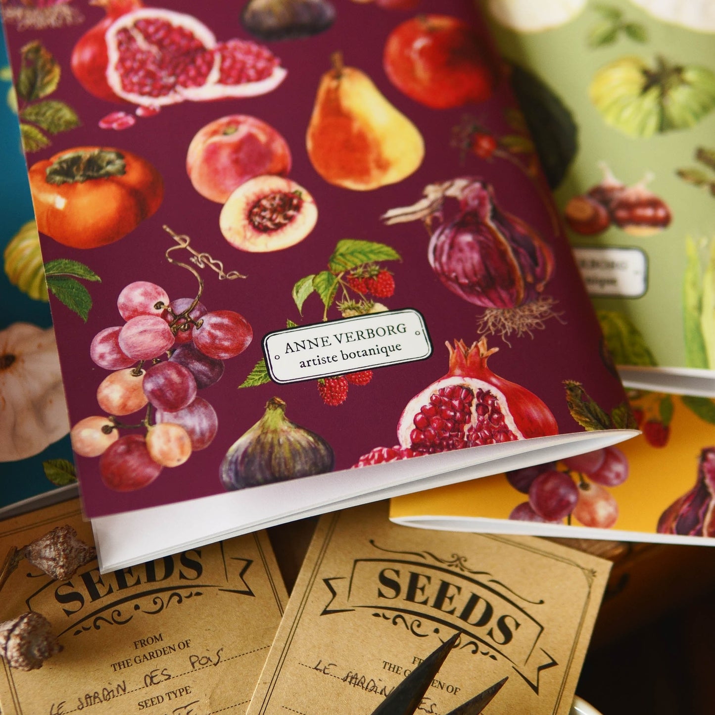 Carnet botanique fruits bordeaux