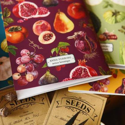 Carnet botanique fruits bordeaux