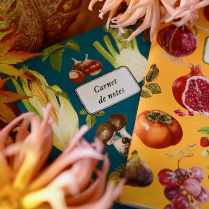 Carnet botanique légumes bleu