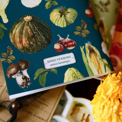 Carnet botanique légumes bleu
