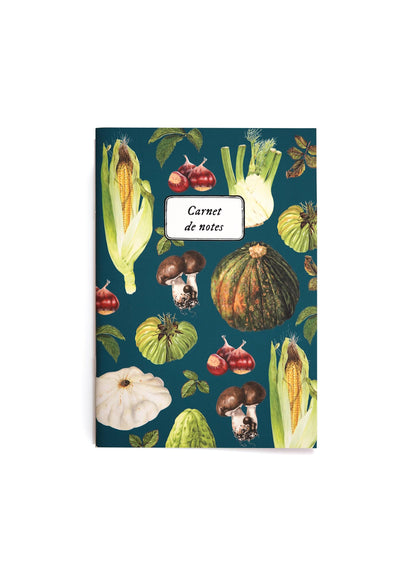 Carnet botanique légumes bleu